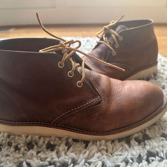 Red Wing Shoes - Men's Desert Ankle Boots - Lace Up, Leather Oro Brown (Size 10) - Picture 3 of 11